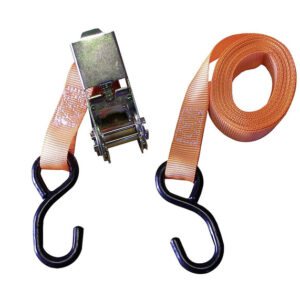 heusser products Spanngurt mit Ratsche 2,5 x 300 cm Fb. orange Belastung 680 kg 1 Stück SB