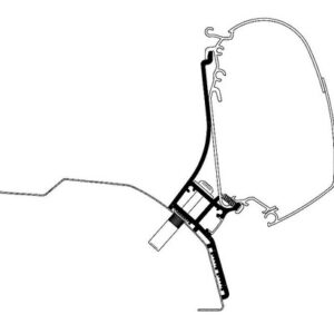 Markisenadapter Thule T5200 passend für H2-Modell Ducato / Jumper / Boxer 600 Movano / Proace Max