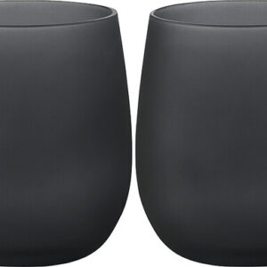 BRUNNER Wasserglas PC 2er-Set Fb. blacksatin 350 ml