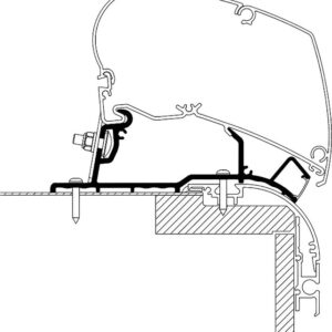 THULE Markisenadapter Dach Caravan Roof Top Adapter LED 500 cm