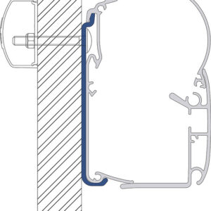 DOMETIC Flachadapter 5-tlg. zu Wandmarkise PerfectWall 1100 + 1500 75 cm