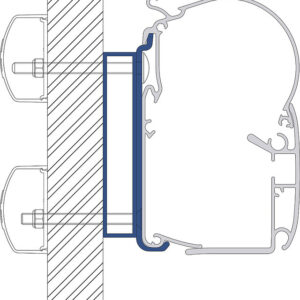 DOMETIC Adapter zu Wandmarkise PerfectWall1100 + 1500 350 cm passend für Dethleffs Globebus