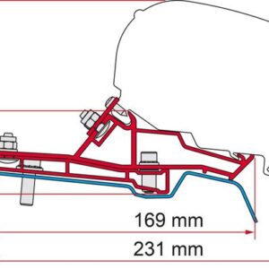 FIAMMA Markisenadapter passend für Ford Transit Van - H2 L3 für F80s