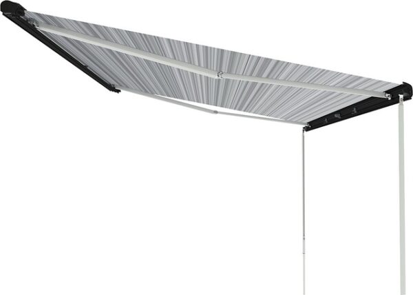 Dachmarkise Kit FIAMMA F80 S geeignet für Fiat Ducato 400 x 250 cm Tuch Fb. royal grey Gehäuse Fb. deep black