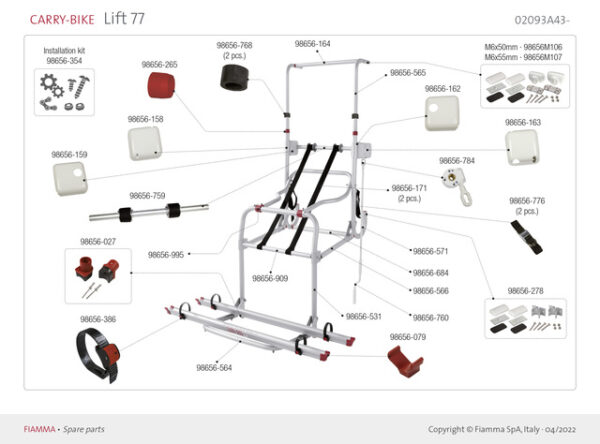 Reibungsstoßdämpfer FIAMMA passend für Carry Bike VW T4 /T5VE 2 Stück – Bild 5