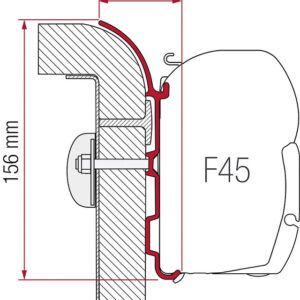 FIAMMA Adapterkit 3-tlg. Zu Wandmarkise F45S / F45 L passend für Bürstner
