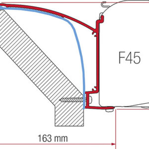 FIAMMA Adapterkit 3-tlg. zu Wandmarkise F45 S / F45 L passend für Laika Ecovip 07