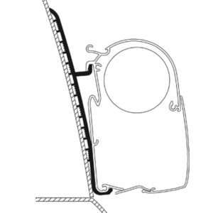 THULE Markisenadapter passend für Renault Master Hochdach H3, 50 cm, zu Serie 5