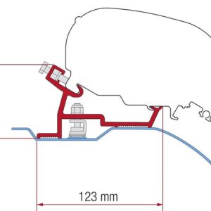 FIAMMA Adapterkit 3tlg. inkl. Rain Guard zu Dachmarkise passend für F65/F80 Ducato/Jumper/Boxer High Roof