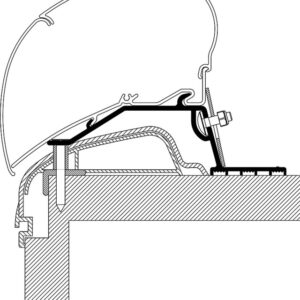 THULE Caravan Roof Adapter passend für Hobby Premium & Ontour für Dachmontage