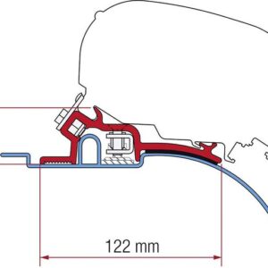FIAMMA Adapterkit 2-tlg passend für F65 S/F65 L Ducato/Jumper/Boxer High Roof 1994-06/2006