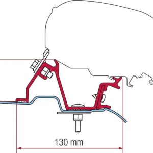 Adapterkit FIAMMA 3-tlg. passend für F65 / F80 Mercedes Sprinter/VW Crafter High Roof