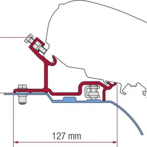 FIAMMA Adapterkit 3-tlg. passend für F5 S/F65 L Ducato H3 / Jumper H3 / Boxer H3 ab