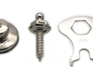 Loxx Knöpfe 2 Oberteile und 2 Schrauben 16 mm mit Schlüssel vernickelt