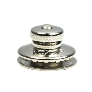 Loxx- Druckknopf Oberteil kleiner Kopf Inhalt 5 Stück Messing vernickelt