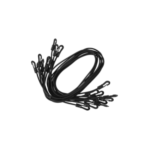 HINDERMANN Gummispanner Schwarz 27 cm, mit 2 Kunststoffhacken, Inhalt: 10 Stk.