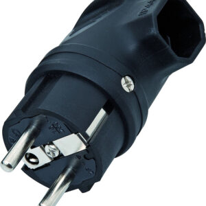 Winkelstecker mit Thermoplast-Einsatz Farbe schwarz