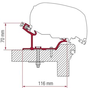 Adapterkit FIAMMA 4-tlg. zu Dachmarkise F5 S / F 65 L passend für Hobby Easy
