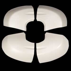 REMIS Lagerdeckel zu REMIsmart Kombirollo, RAL9001 SET mit 1x links und 1x rechts