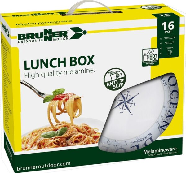 Lunch Box Melamin Brunner 16-tlg. Fb. blue ocean – Bild 3