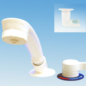 Comet Duschset London-UT Mischer mit Halter Nachtblau weiß