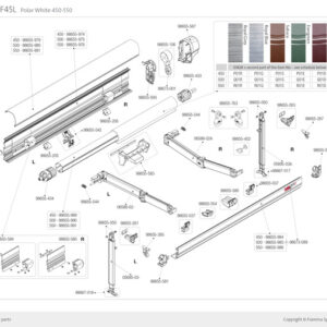 FIAMMA Gehäusedeckel 450 cm Fb. Polar zu Markise F45 L/Eagl