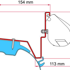 FIAMMA Markisenadapter Kit passend für Mercedes Vito Jules Verne zu Markise F35
