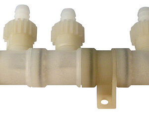 Comet Verteiler mit 3 Abgängen komplett mit Mutter und Befestigungsfuss frostsicher