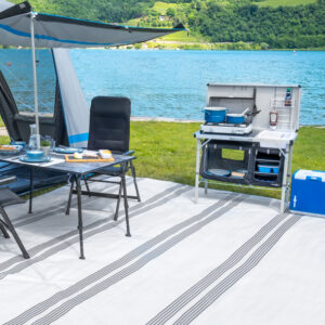 BRUNNER Zeltteppich Kinetic 600, 250 x 450 cm Farbe hellgrau