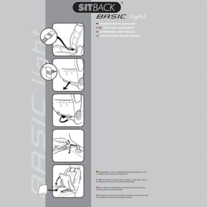 Sitzauflage Sitback Basic light Farbe schwarz / grau