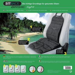 Sitzauflage Sitback Basic light Farbe schwarz / grau