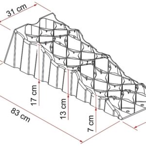 Auffahrkeil Fiamma Level Up Premium Farbe grau Inhalt 2 Stück