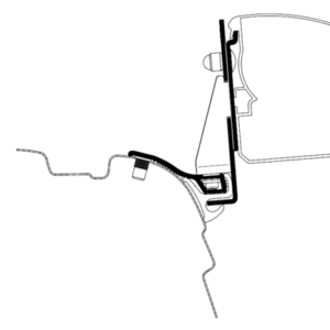 THULE Adapter zu Wandmarkise Omnistor 3200 VW T5/T6 Minivan Multi Rail (LHD)