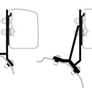 THULE Adapter zu Wandmarkise Omnistor 3200 Ford Transit/Tourneo Custom Minivan Fixed (LHD)