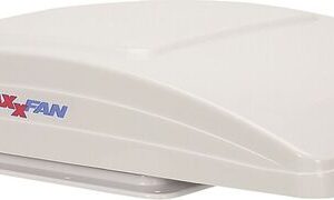 MAXXAIR Dachhaube Maxxfan Deluxe mit Lüfter und Regenschutz, elektr. Öffnung Farbe weiß