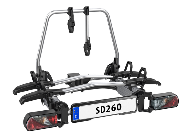 EUFAB Fahrradträger Flügeltür- kupplungsträger SD260 Traglast 60 kg, 2 Fahrräder