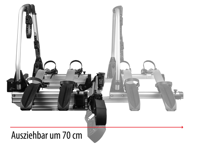 EUFAB Fahrradträger Flügeltür- kupplungsträger SD260 Traglast 60 kg, 2 Fahrräder – Bild 2