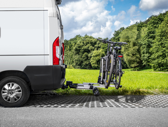 EUFAB Fahrradträger Flügeltür- kupplungsträger SD260 Traglast 60 kg, 2 Fahrräder – Bild 11