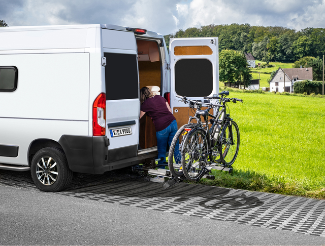 EUFAB Fahrradträger Flügeltür- kupplungsträger SD260 Traglast 60 kg, 2 Fahrräder – Bild 14