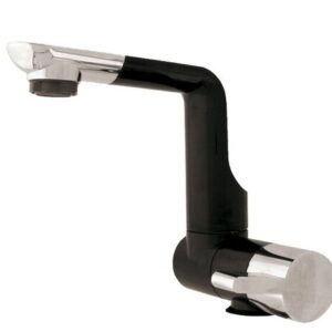 CAN Wasserhahn Kunststoff verchromt, kurze Version, klappbar, Mikroschalter