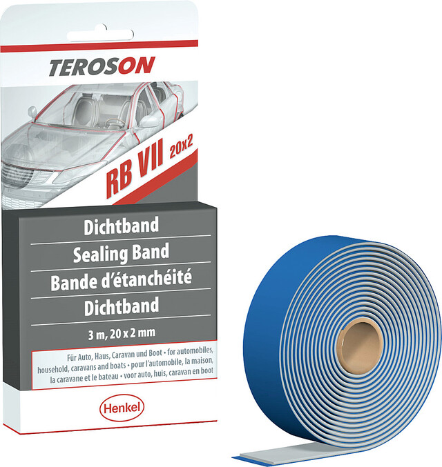Teroson Dichtband RB VII 20 x 2 mm Rolle 3 m Farbe weiß