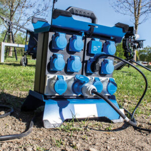 Mobiler Stromverteiler AS SCHWABE Stecky Duo 5 mit powerlight Spannungsanzeige