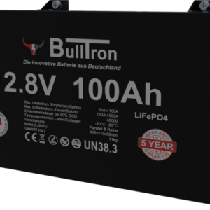 BullTron Batterie Polar 100 Ah Slim LiFePO4 12,8 V Akku mit 150 A BMS