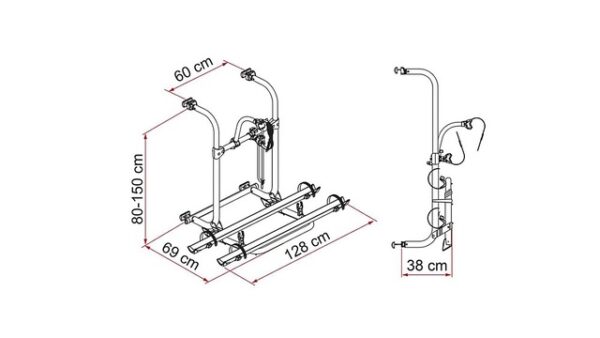 Fahrradträger Fiamma Carry Bike Pro 2 Räder Traglast 60 kg Farbe aluminium – Bild 5