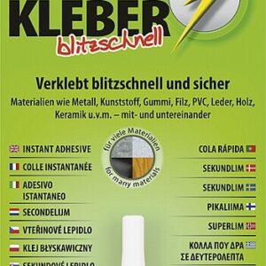 PETEC Sekundenkleber Power Kleber blitzschnell Inhalt 3 g