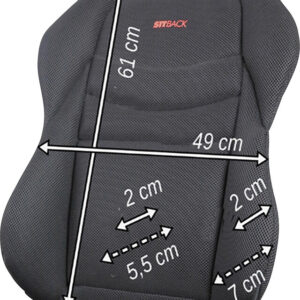 Sitzauflage SITBACK Air Fit Up Stoff 3 D Farbe black