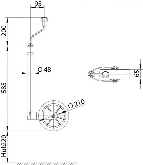 Stützrad KNOTT E-Load – Bild 3