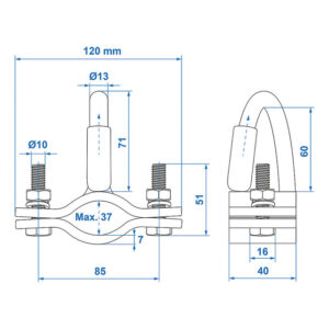 Abrissseilhalter ProPlus mit Feder - Hollanöse