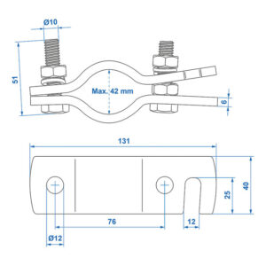 Abrissseilhalter ProPlus mit Falz - Hollandöse