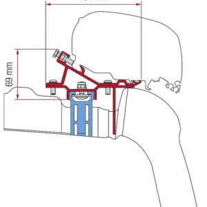 FIAMMA Markisenadapter 3-tlg. F65 S / F65 L passend für VW Crafter ab 2017